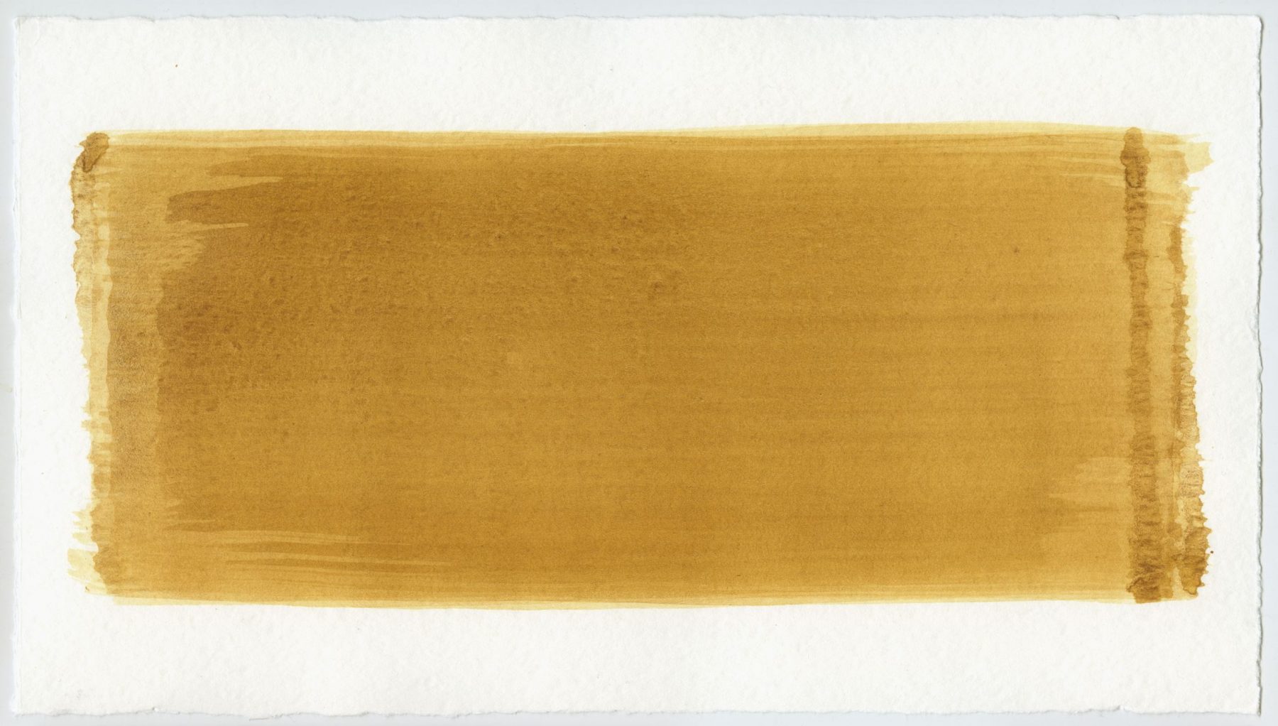 Brush stroke no. 5 - Selfmade pigment: Mortelse goudoker