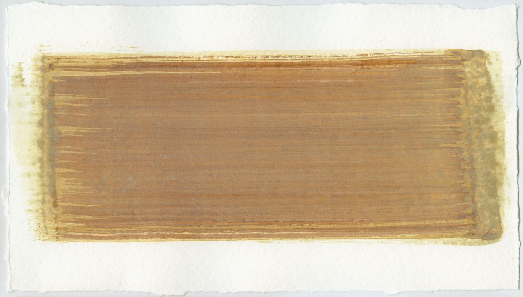 Brush stroke no. 75 - Selfmade pigment: Mortelse goudoker, Slabroek grijs